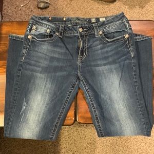 Miss me jeans - signature boot cut - dark wash denim - 33 length